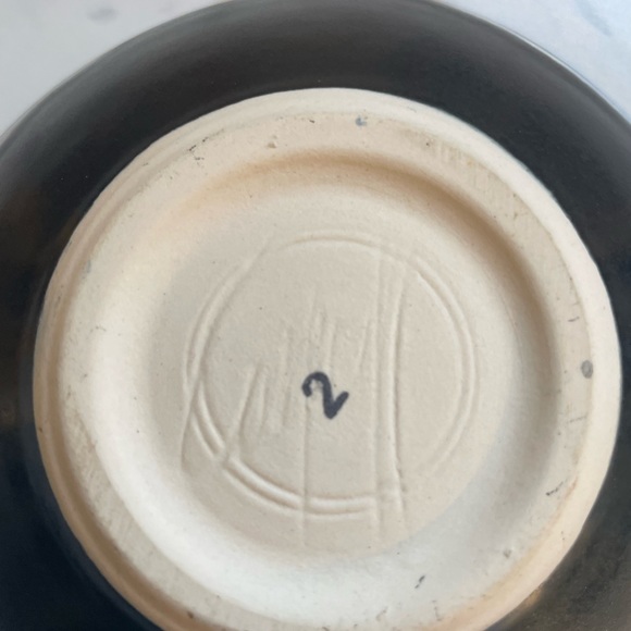 Bill Campbell art pottery iridescent signed trinket dish - Picture 4 of 4